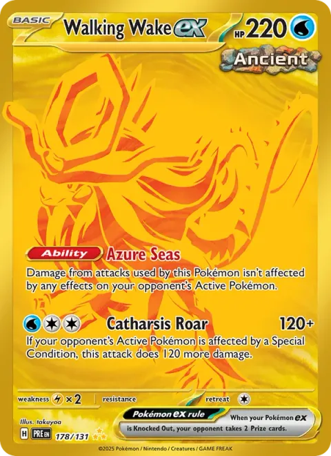 Walking Wake ex, card 178 from Prismatic Evolutions