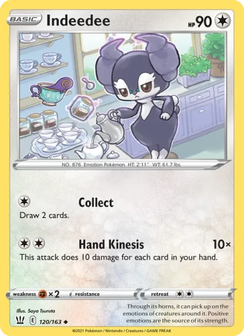 Indeedee, card 120 from Battle Styles