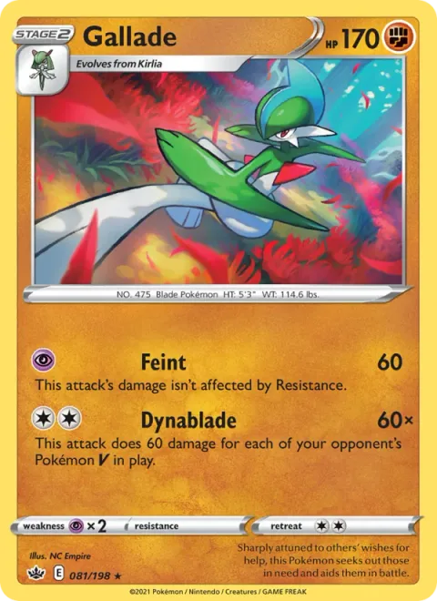 Gallade, carte 81 de Chilling Reign