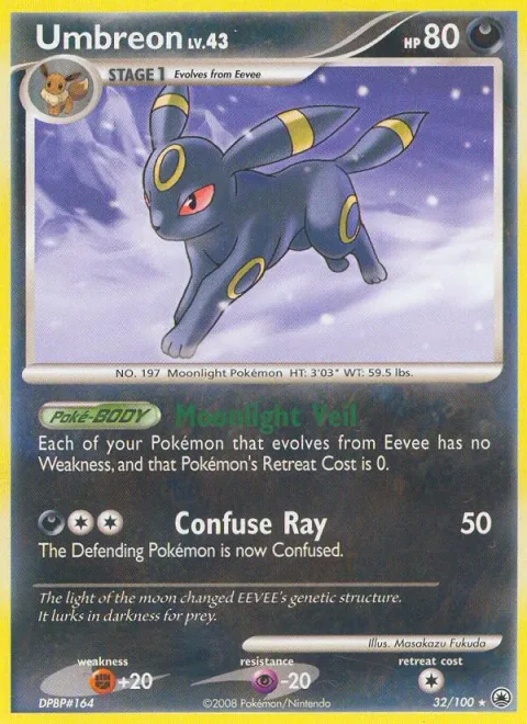 Umbreon, carte 32 de Majestic Dawn