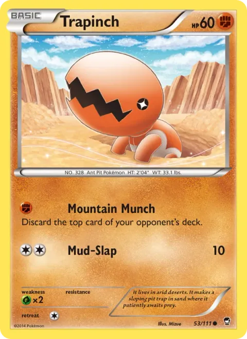 Trapinch, card 53 from Furious Fists