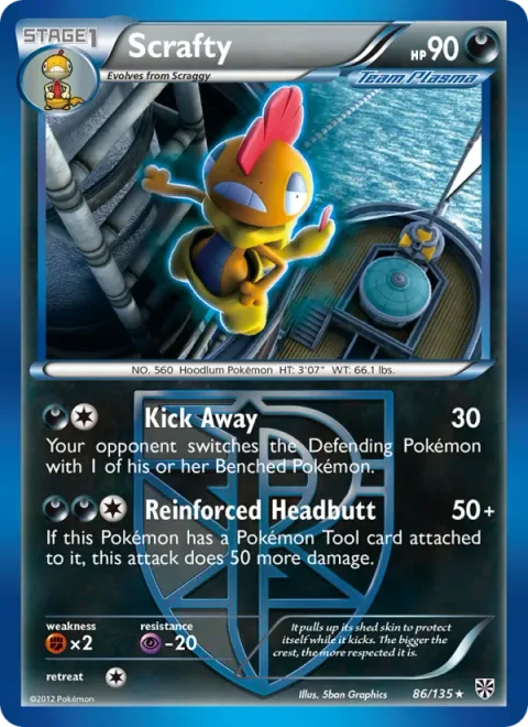 Scrafty, carte 86 de Plasma Storm