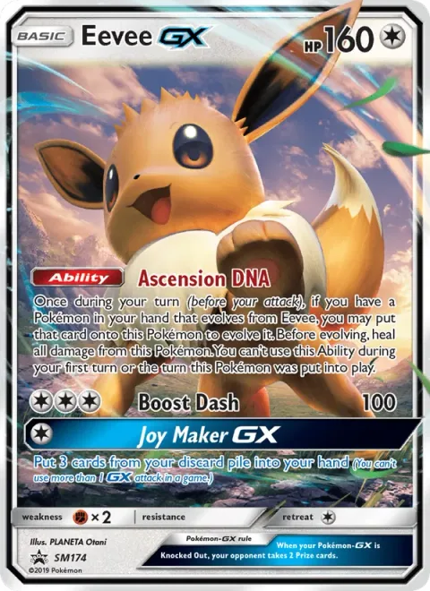 Eevee GX, carte SM174 de SM Black Star Promos