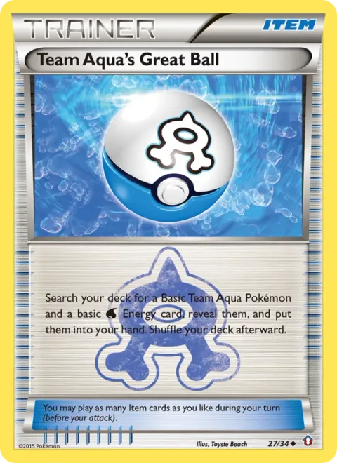 Team Aqua's Great Ball, carte 27 de Double Crisis