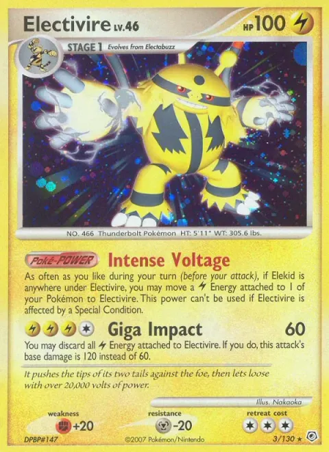 Electivire, card 3 from Diamond & Pearl