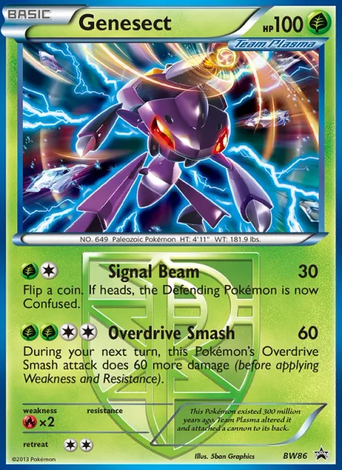 Genesect, card BW86 from BW Black Star Promos