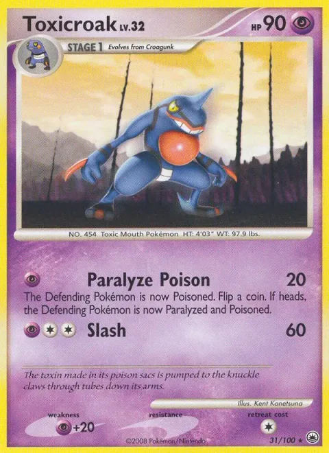 Toxicroak, card 31 from Majestic Dawn