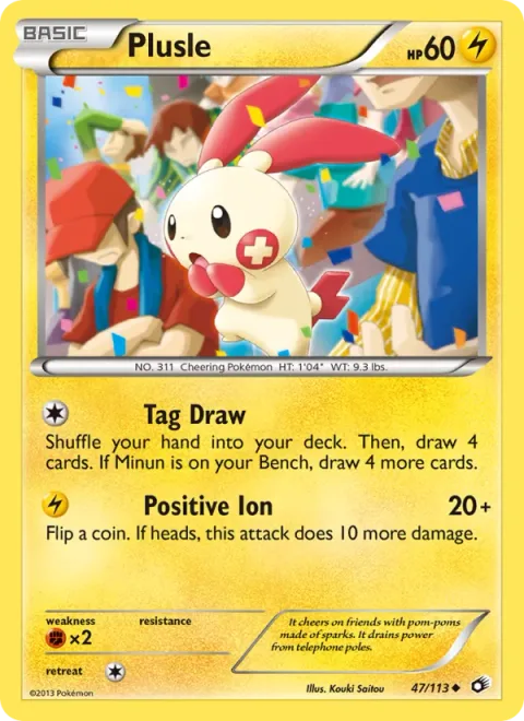 Plusle, carte 47 de Legendary Treasures