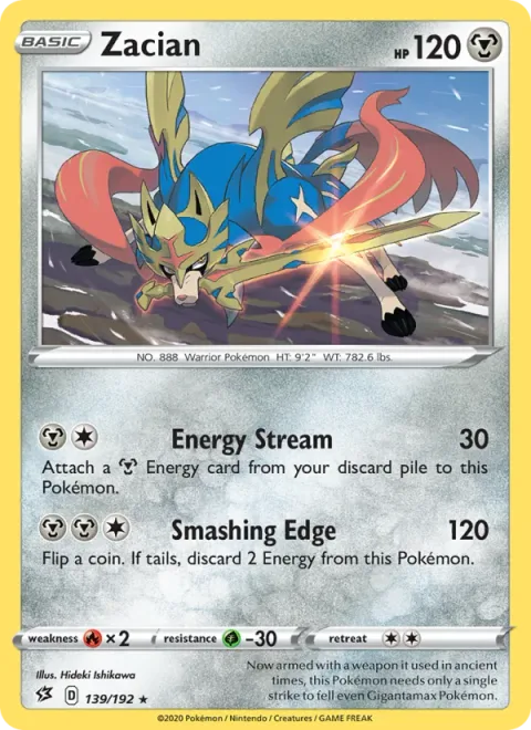 Zacian, card 139 from Rebel Clash