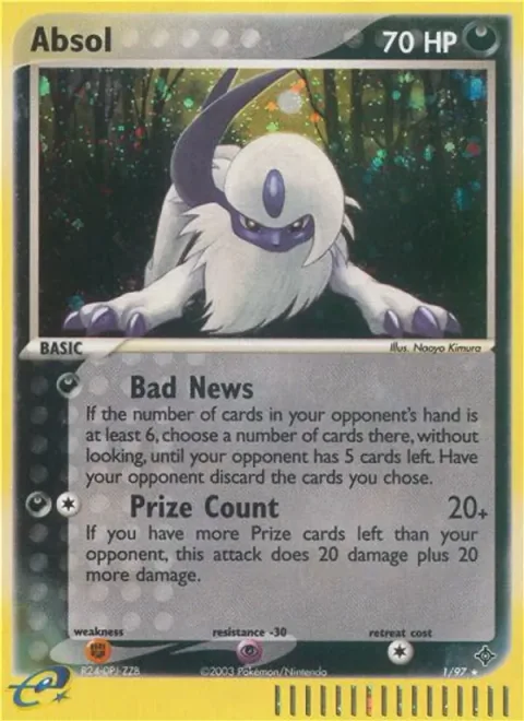 Absol, card 1 from Dragon