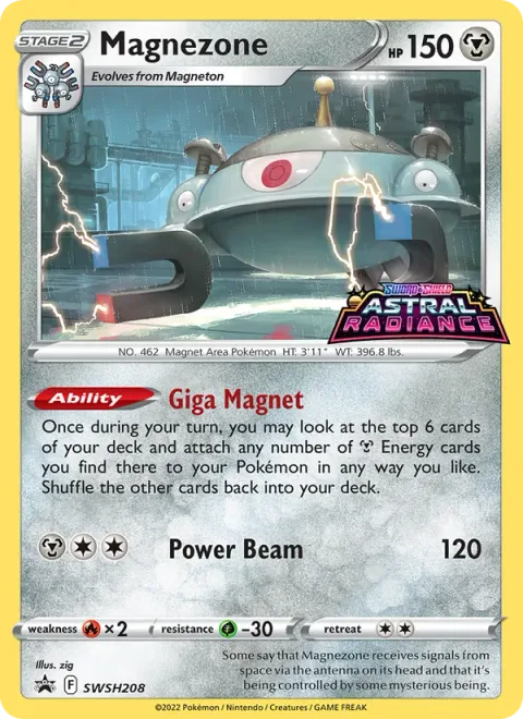 Magnezone, card SWSH208 from SWSH Black Star Promos