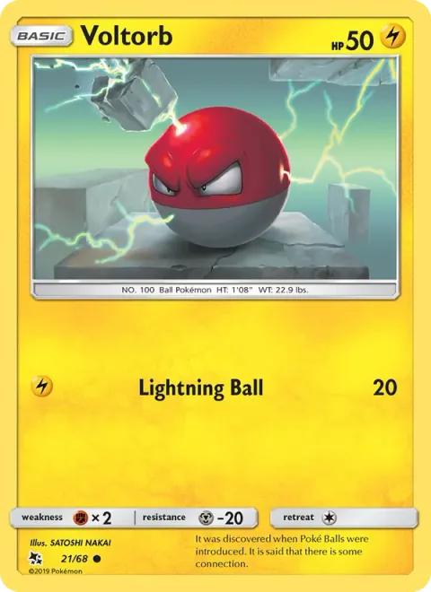 Voltorb, carte 21 de Hidden Fates