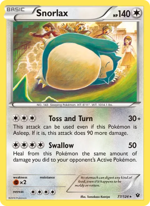 Snorlax, carte 77 de Fates Collide