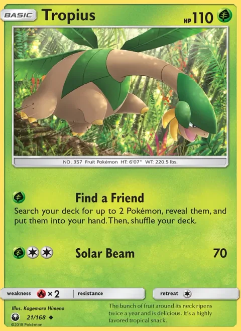 Tropius, card 21 from Celestial Storm