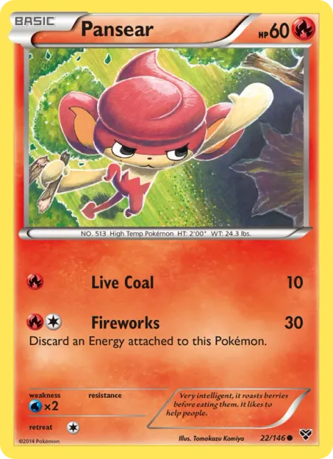 Pansear, card 22 from XY
