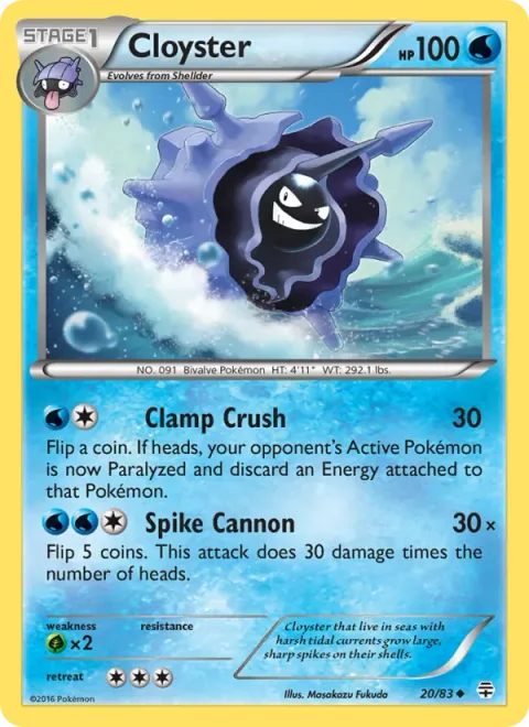 Cloyster, carte 20 de Generations