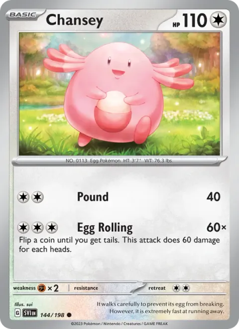 Chansey, carte 144 de Scarlet & Violet