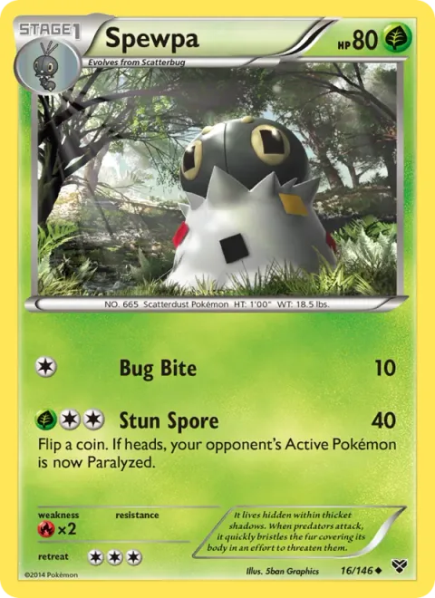 Spewpa, card 16 from XY