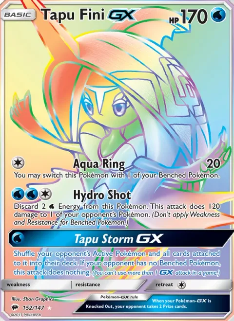 Tapu Fini GX, card 152 from Burning Shadows