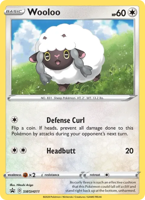 Wooloo, card SWSH011 from SWSH Black Star Promos
