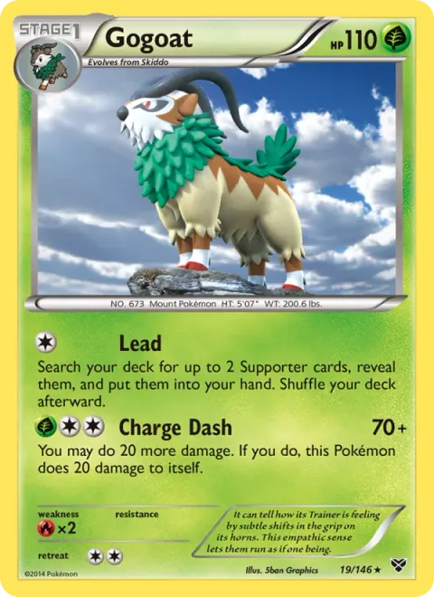 Gogoat, card 19 from XY