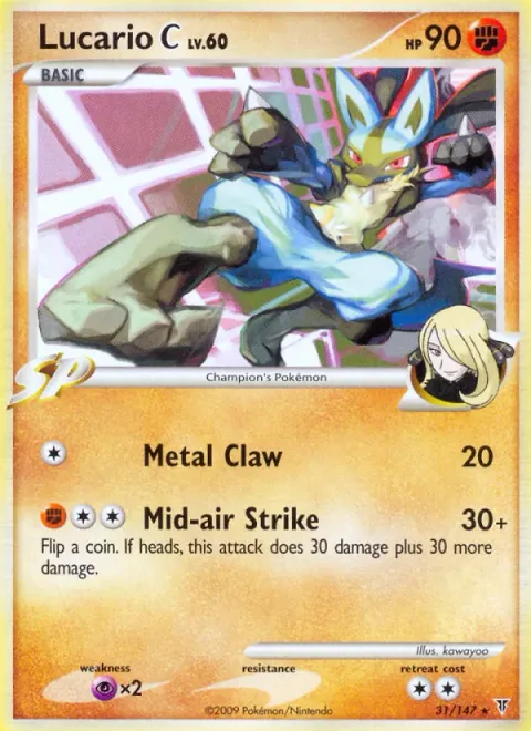 Lucario C, card 31 from Supreme Victors