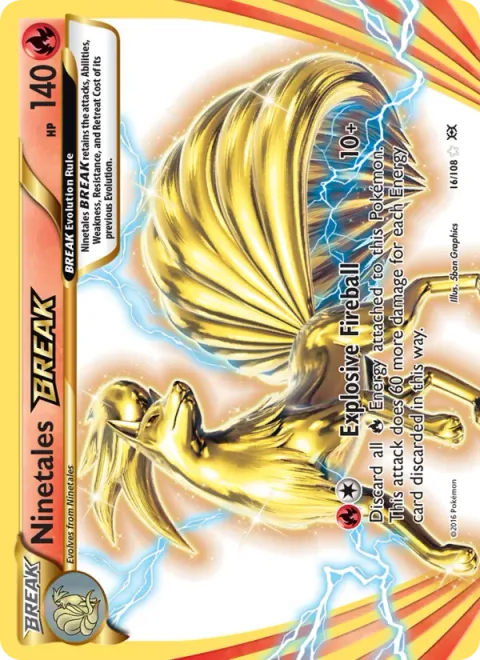 Ninetales BREAK, card 16 from Evolutions