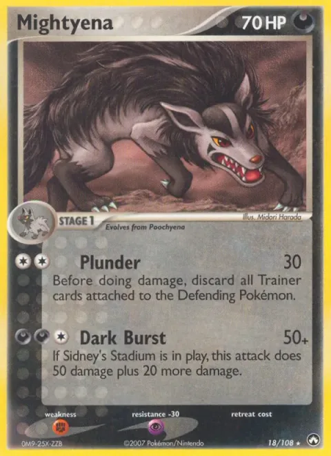 Mightyena, carte 18 de Power Keepers