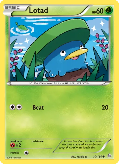 Lotad, card 10 from Primal Clash
