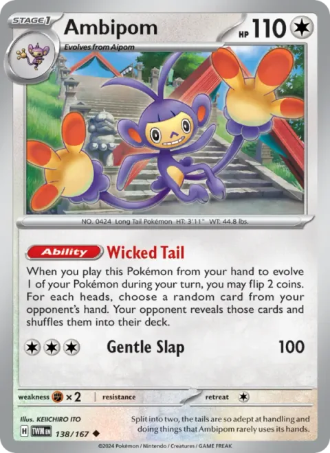 Ambipom, card 138 from Twilight Masquerade