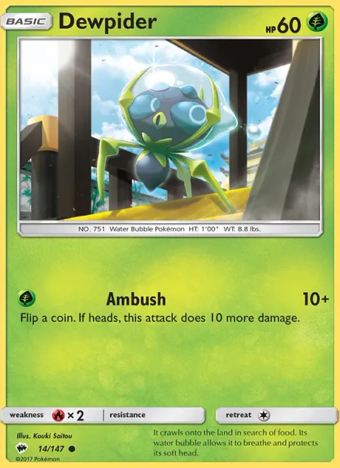 Dewpider, carte 14 de Burning Shadows