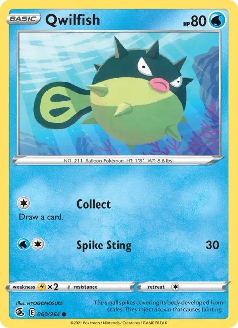 Qwilfish, card 60 from Fusion Strike