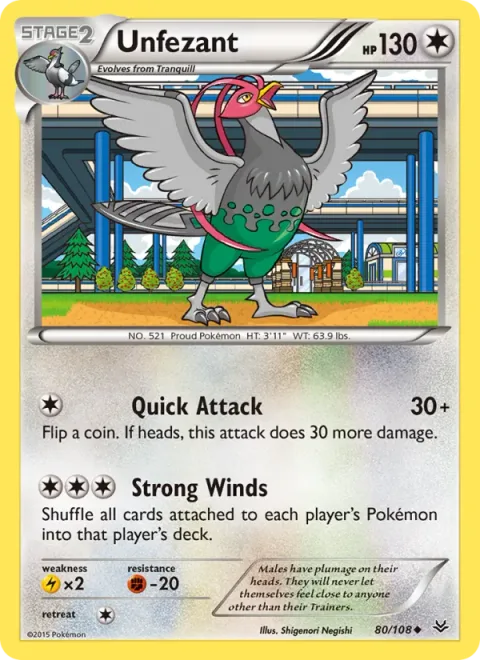 Unfezant, carte 80 de Roaring Skies