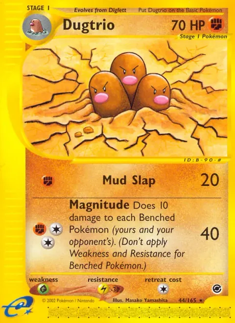 Dugtrio, card 44 from Expedition Base Set