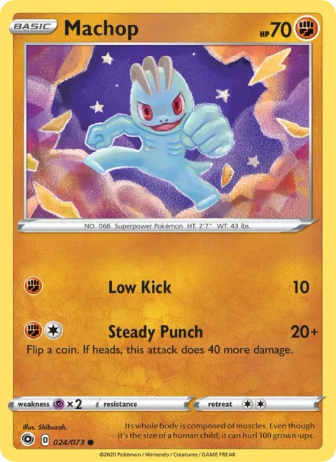 Machop, card 24 from Champion's Path