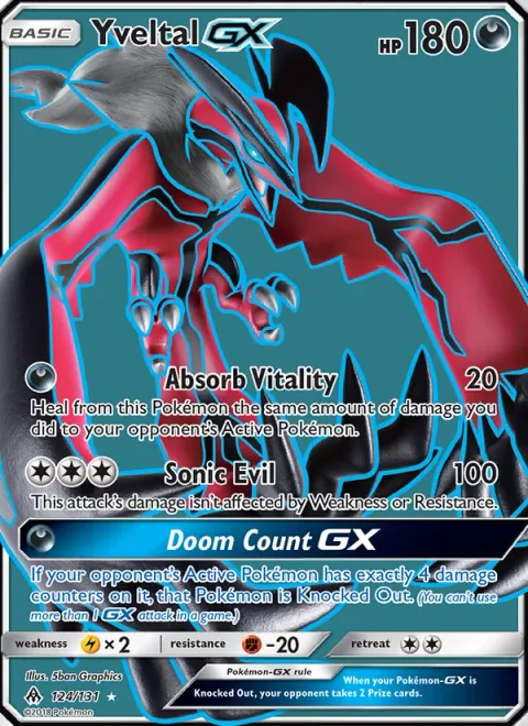 Yveltal GX, carte 124 de Forbidden Light