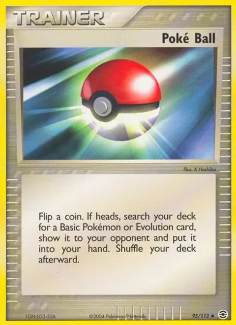 Poké Ball, card 95 from FireRed & LeafGreen