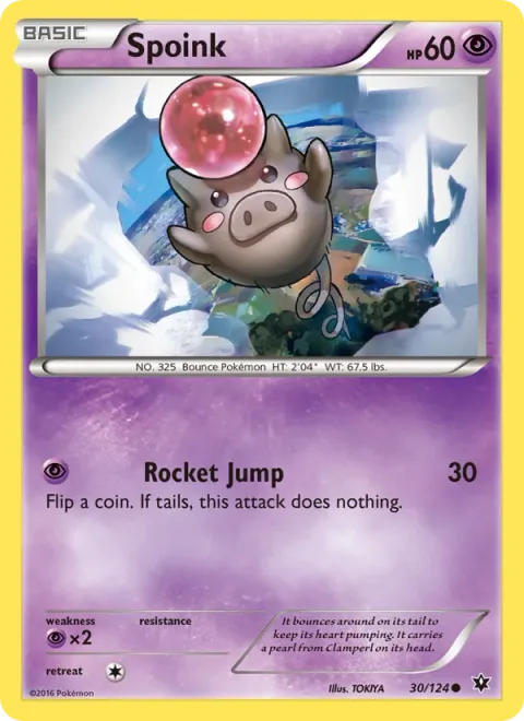 Spoink, card 30 from Fates Collide