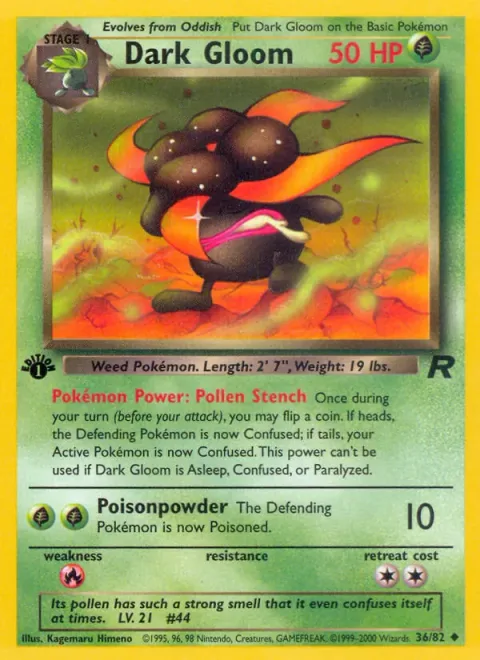 Dark Gloom, card 36 from Team Rocket