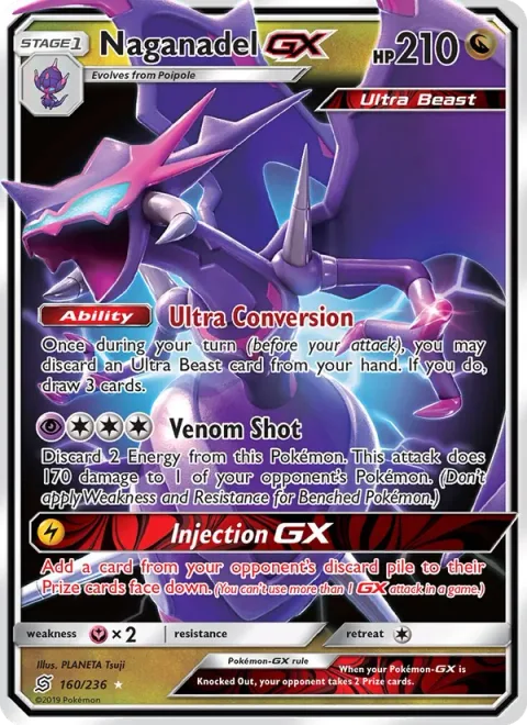 Naganadel GX, card 160 from Unified Minds