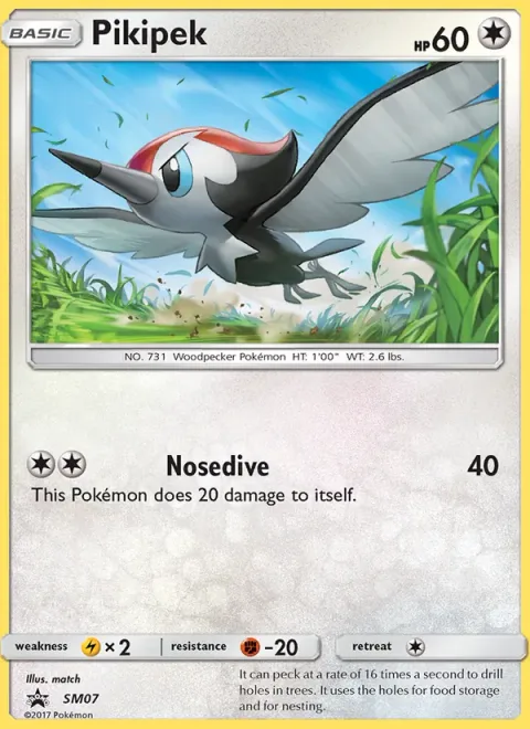 Pikipek, card SM07 from SM Black Star Promos