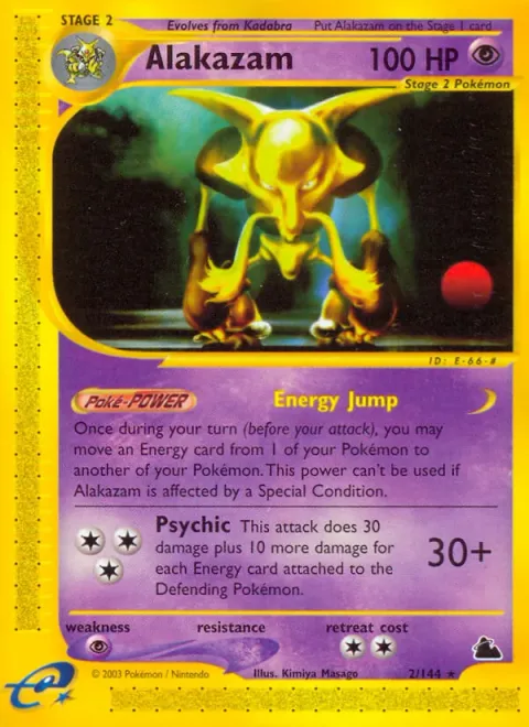 Alakazam, card 2 from Skyridge