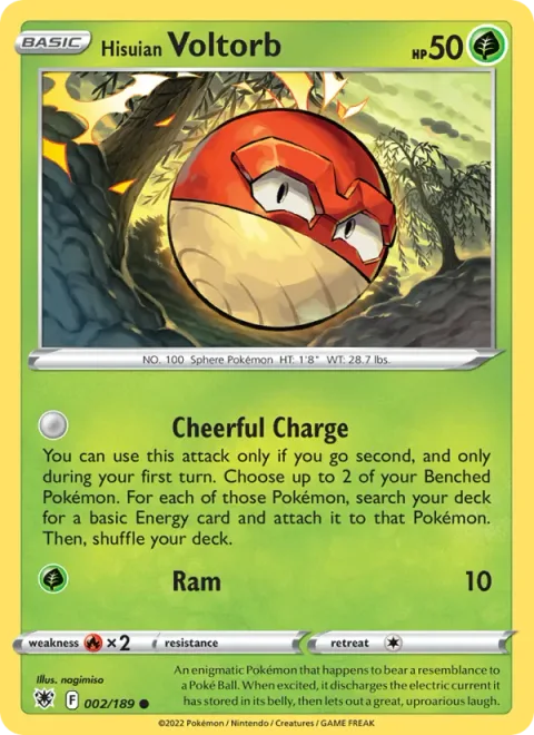Hisuian Voltorb, card 002 from Astral Radiance