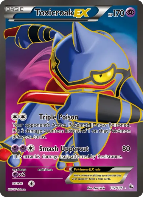 Toxicroak EX, carte 102 de Flashfire