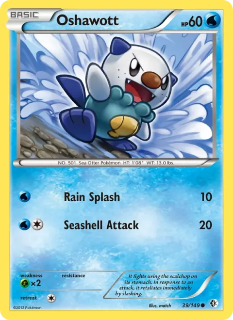 Oshawott, card 39 from Boundaries Crossed