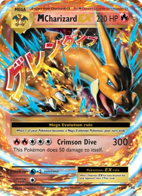 M Charizard EX, card 13 from Evolutions