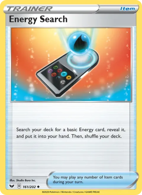 Energy Search, carte 161 de Sword & Shield