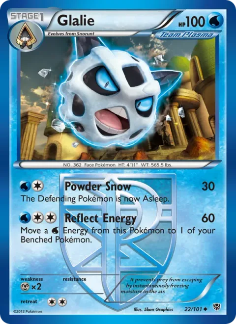 Glalie, card 22 from Plasma Blast