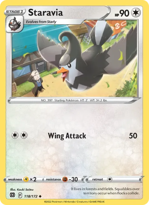 Staravia, card 118 from Brilliant Stars