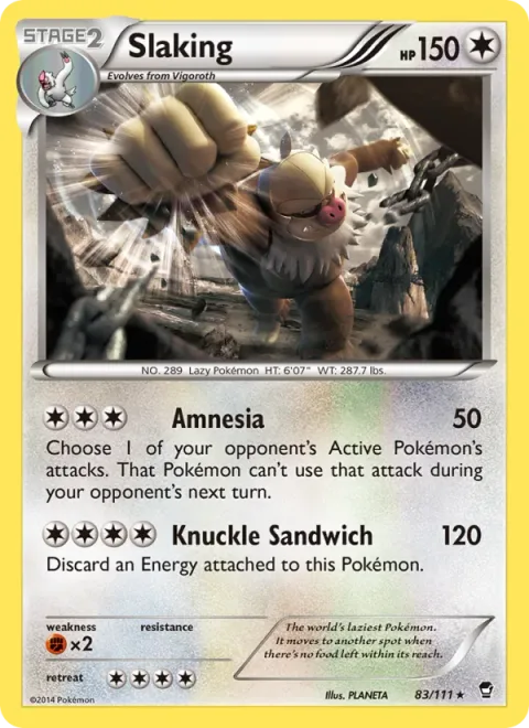 Slaking, card 83 from Furious Fists